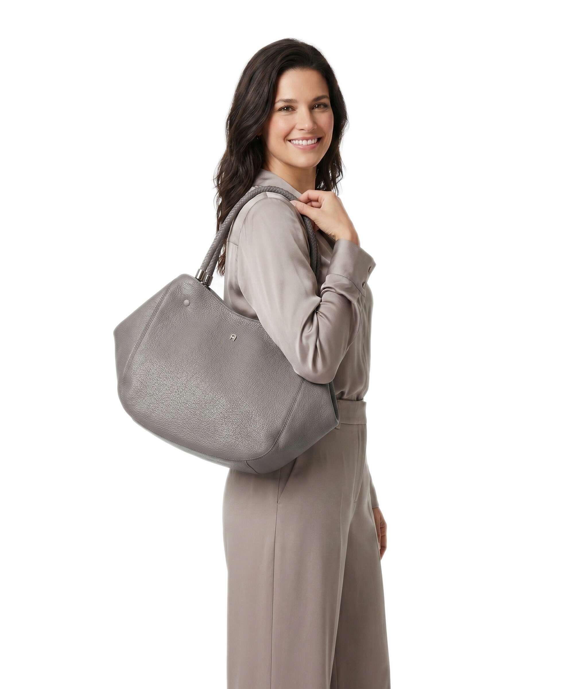 Aigner Carré Soft L Tote bag ash grey