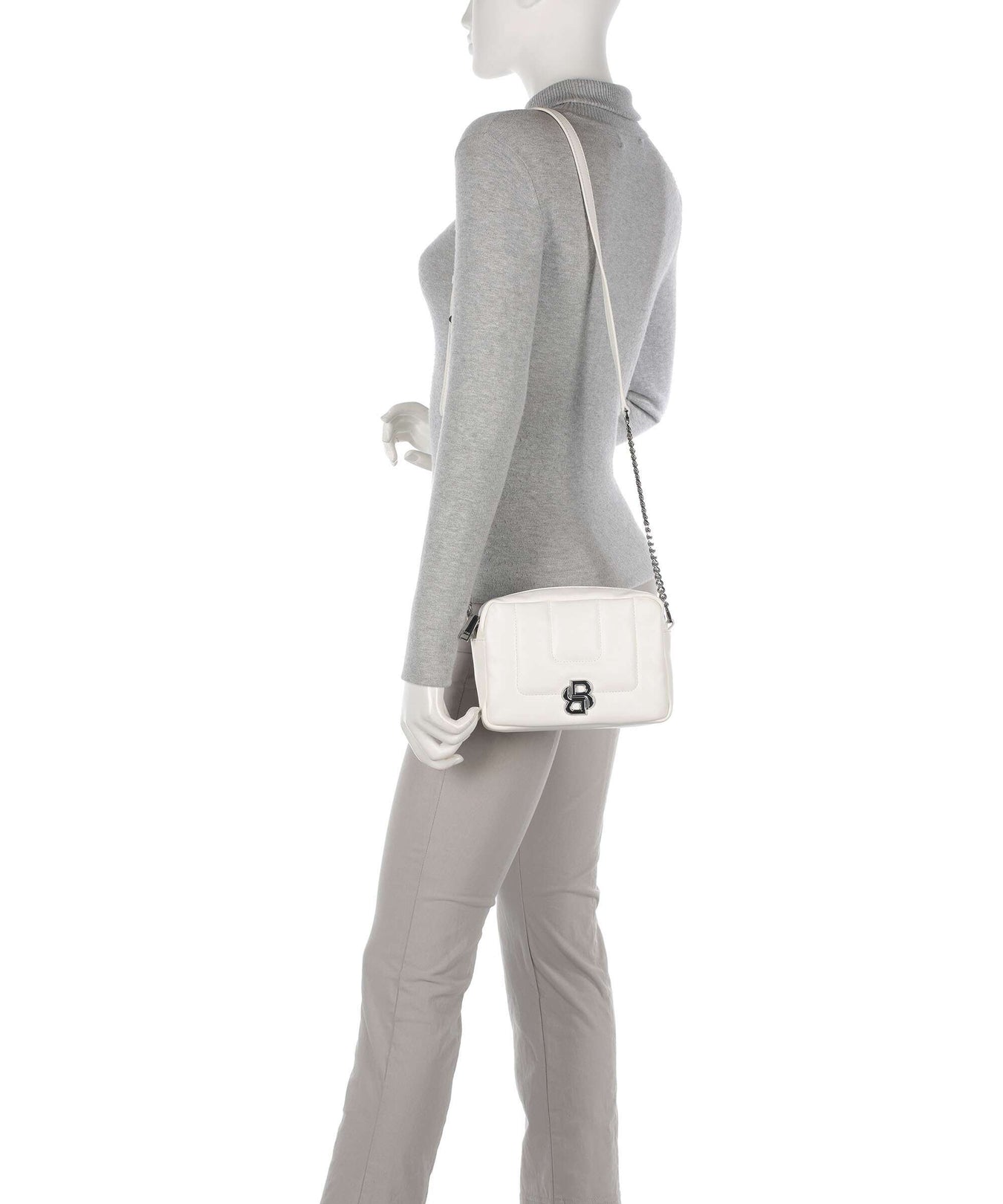 BOSS B Icon Crossbody bag open white