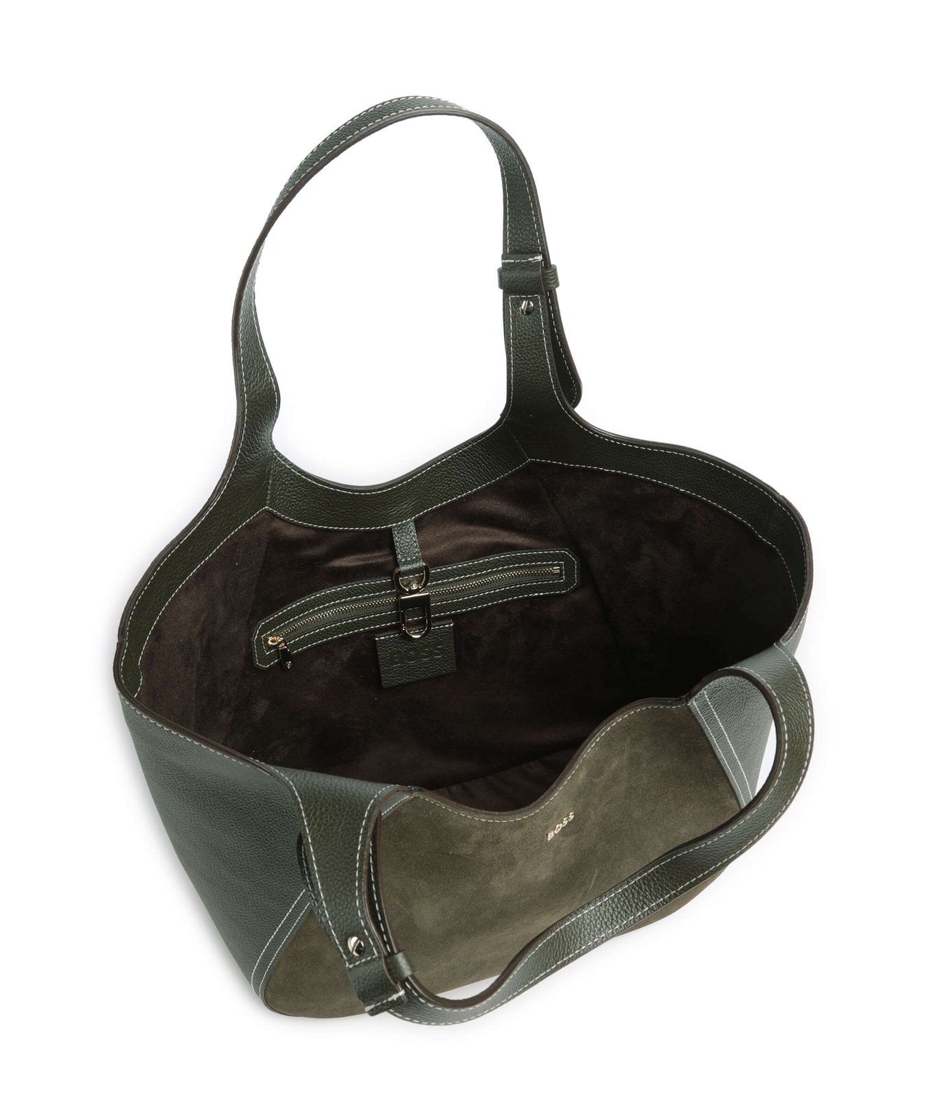 BOSS Lenah Big Tote bag dark green