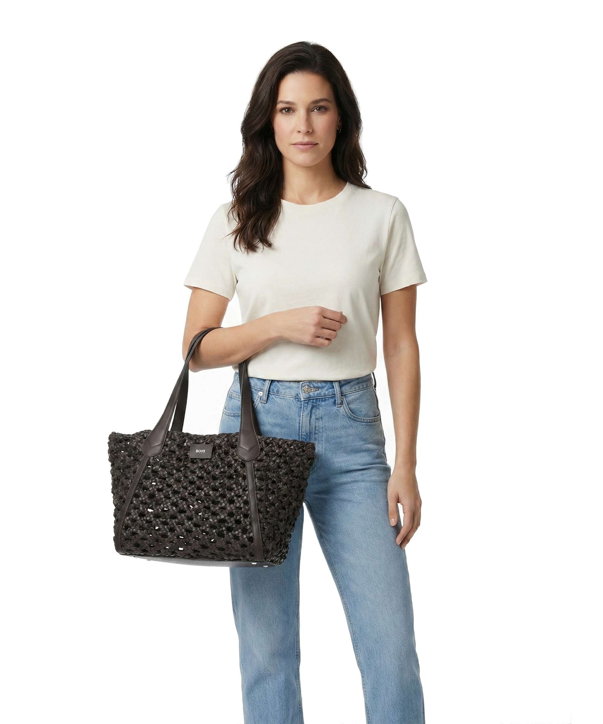 BOSS Lenah Hobo bag dark brown