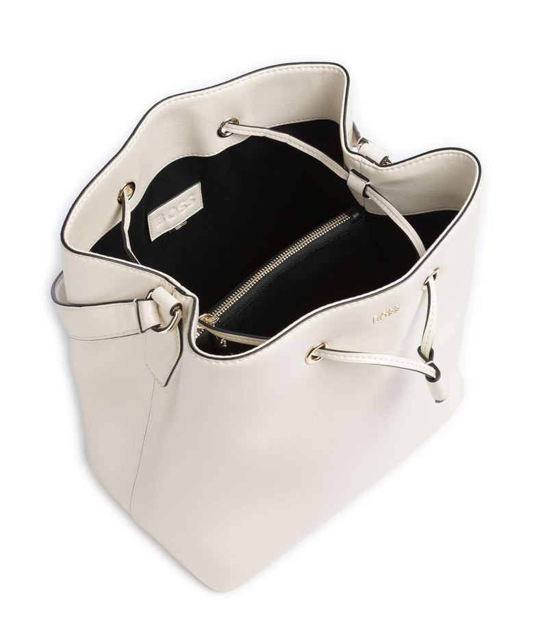 BOSS Sandy Bucket bag open white
