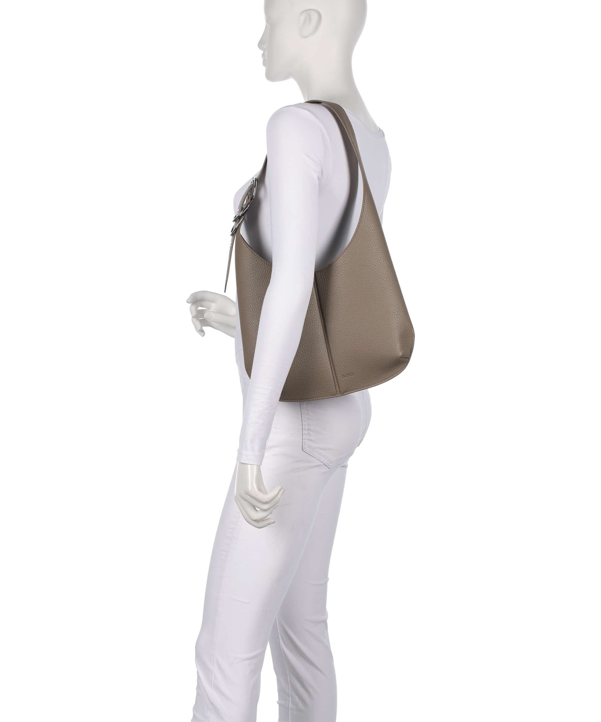 BOSS Clarice Hobo bag brown overflow