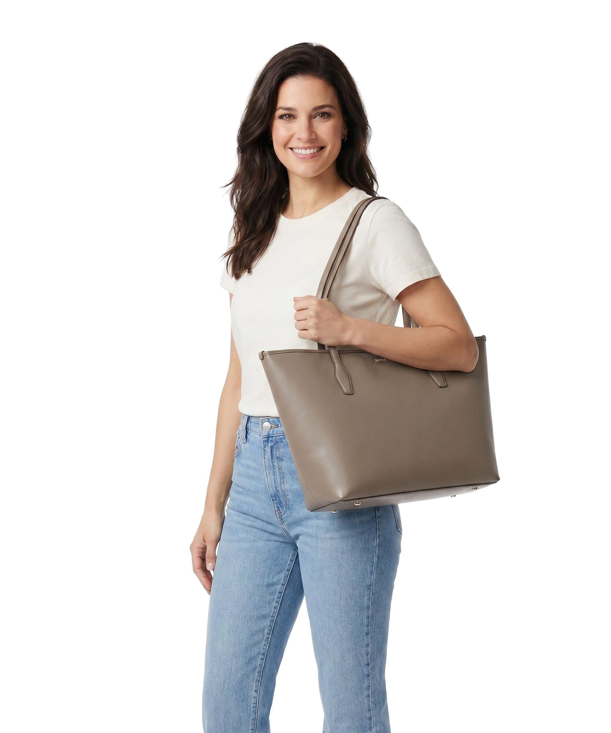 BOSS Sandy Tote bag brown overflow