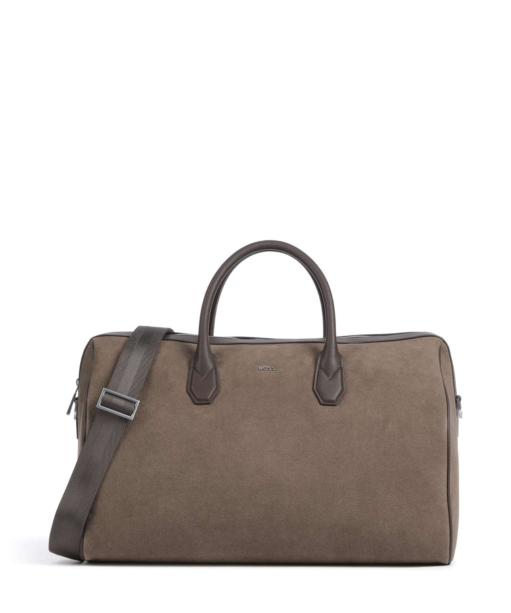 BOSS Northon Weekend bag open brown