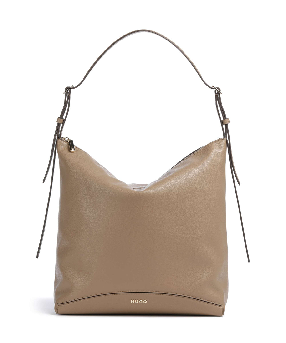Hugo Lucya Hobo bag brown overflow