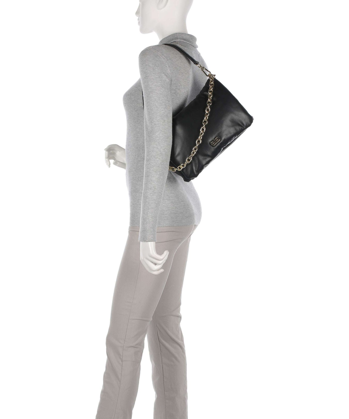 Abro Piuma_Lucido Puffer Shoulder bag black/gold