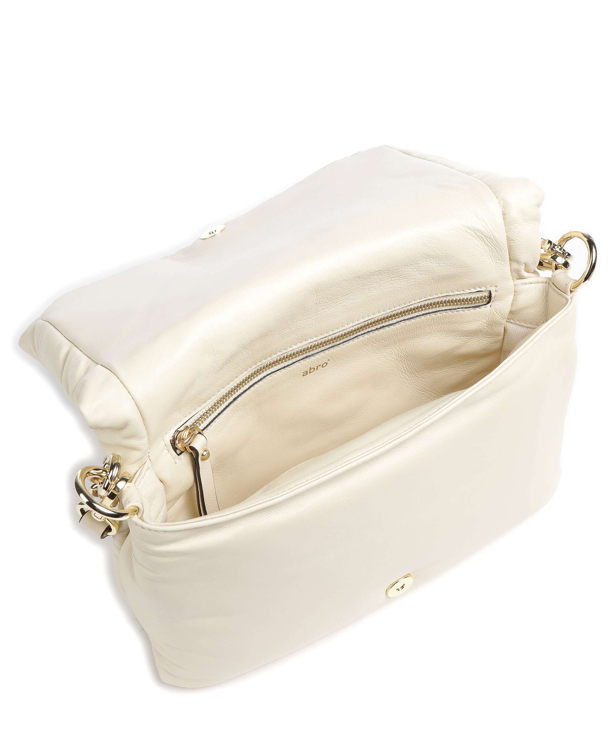 Abro Piuma Lucido Puffer Shoulder bag milk