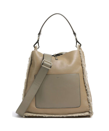 Abro Shearling Raquel Beuteltasche siena