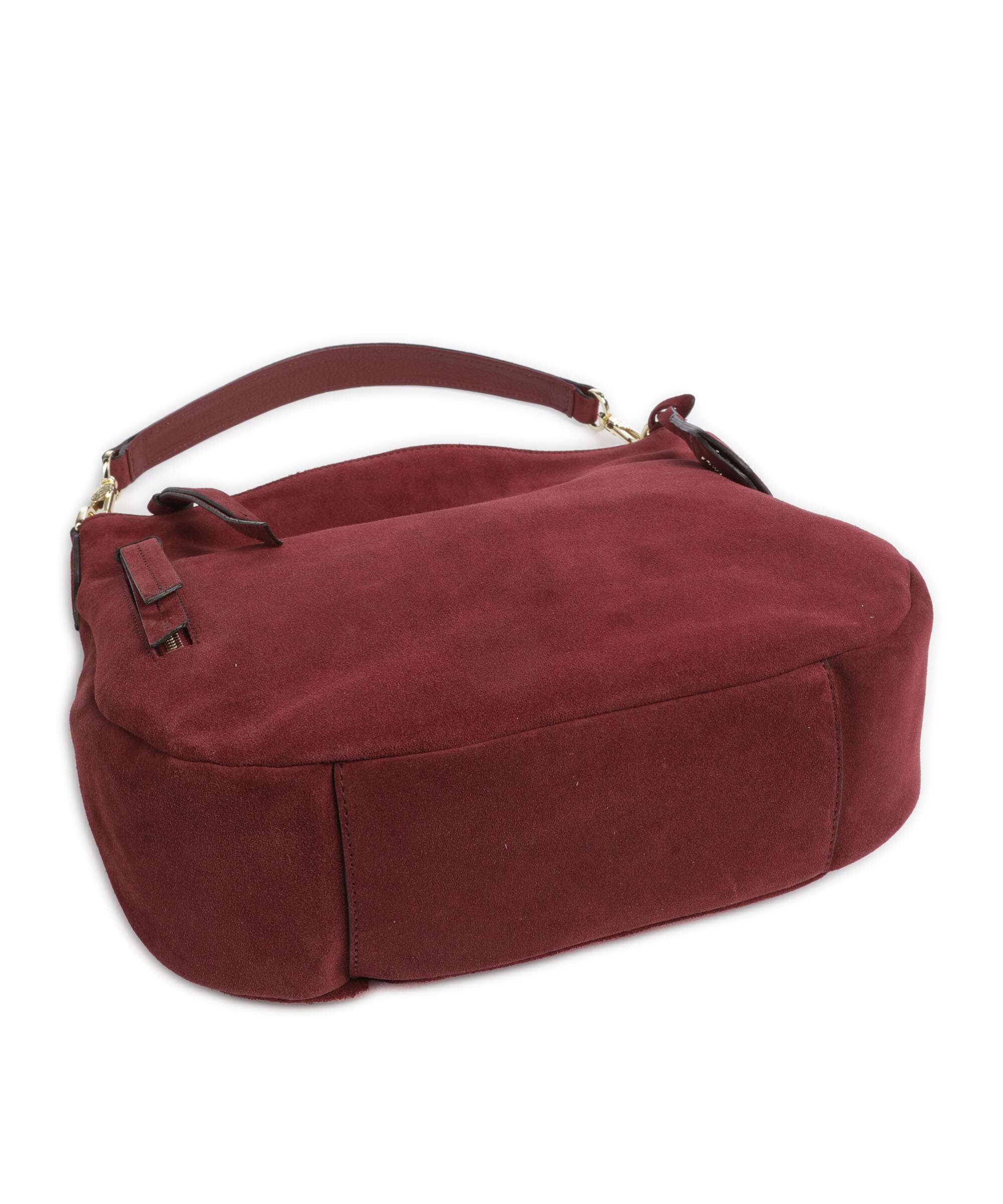 Abro Suede Juna Hobo bag bordeaux