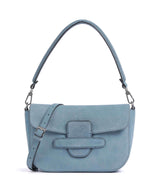 Abro Suede Camilla Sac porté épaule blue