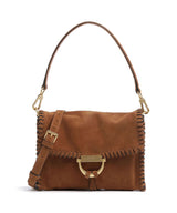 Abro Suede Temi Stitch Sac porté épaule cuoio