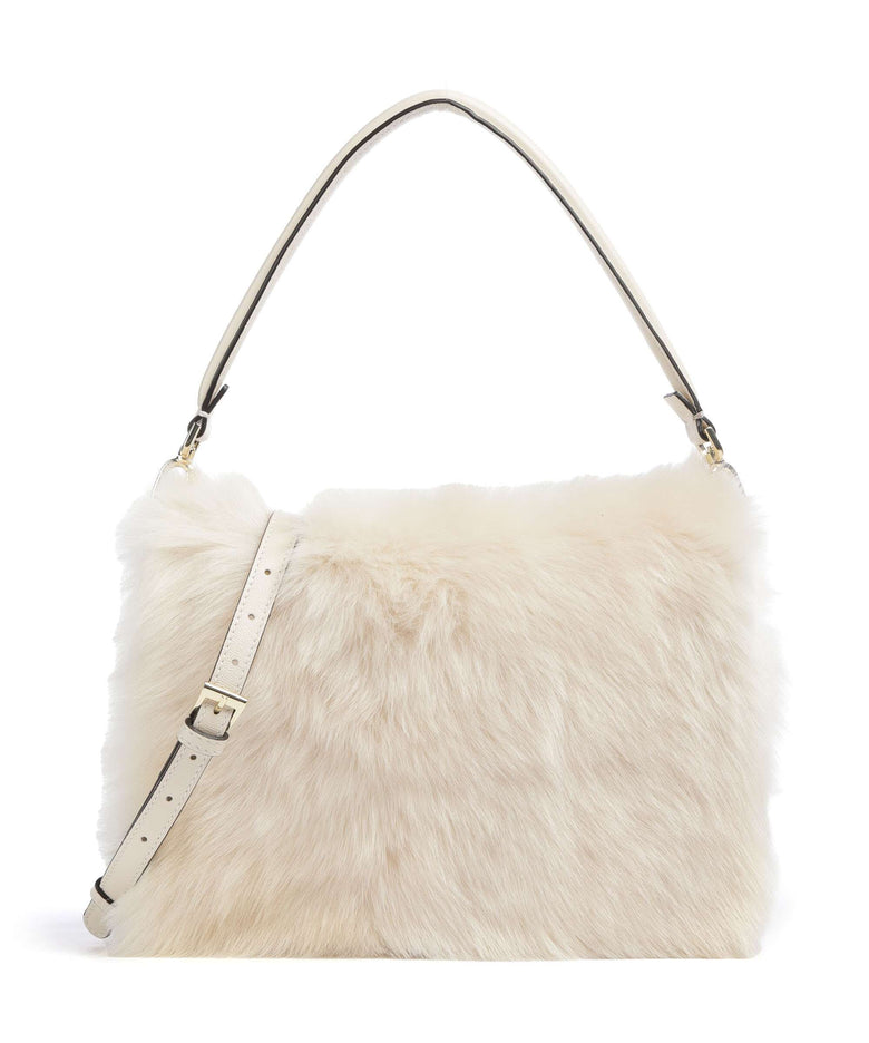 Abro Shearling Astor Shoulder bag beige