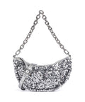 Abro Sequins Moon Shoulder bag silver