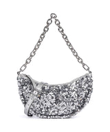 Abro Sequins Moon Sac porté épaule silver