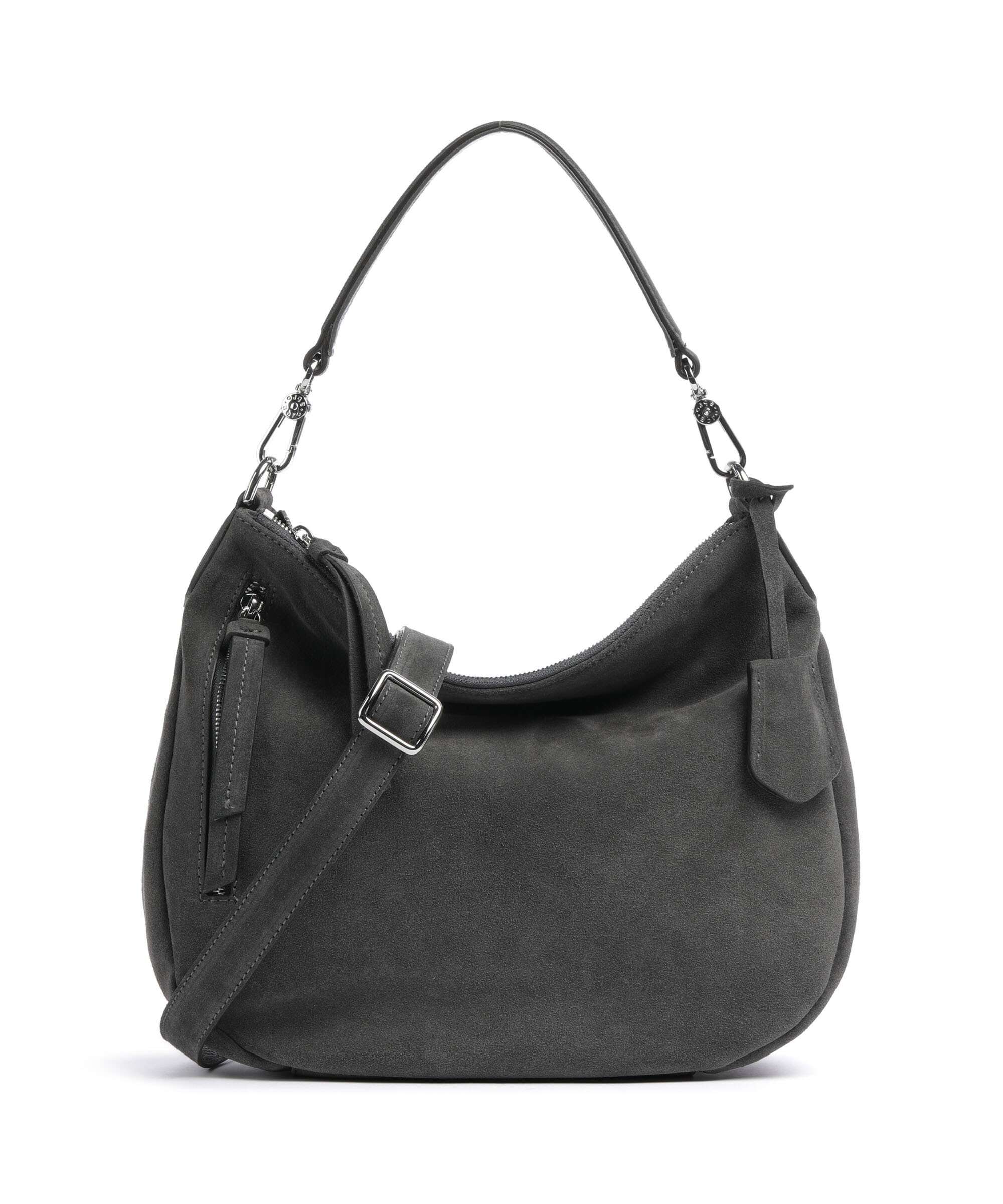 Abro Suede Juna Hobo bag grey