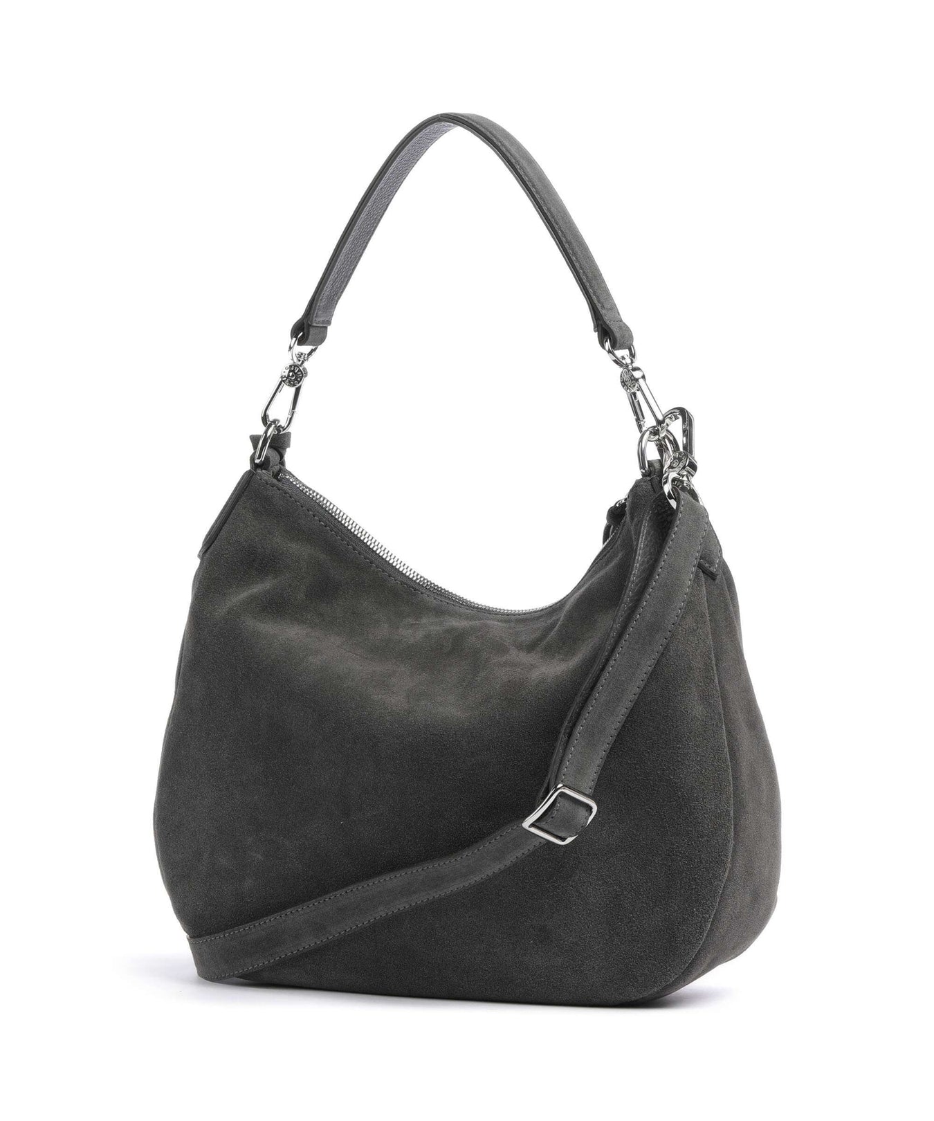 Abro Suede Juna Hobo bag grey