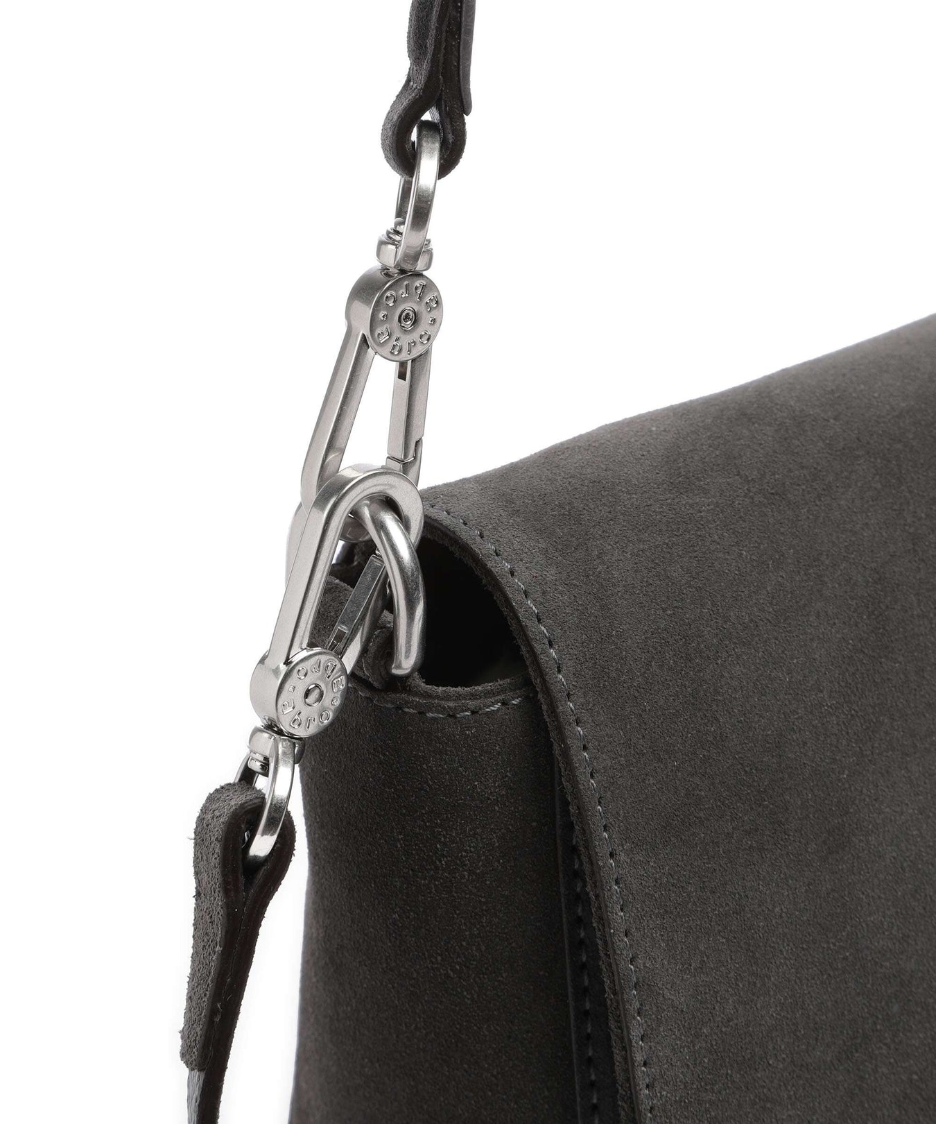 Abro Suede Temi Shoulder bag grey