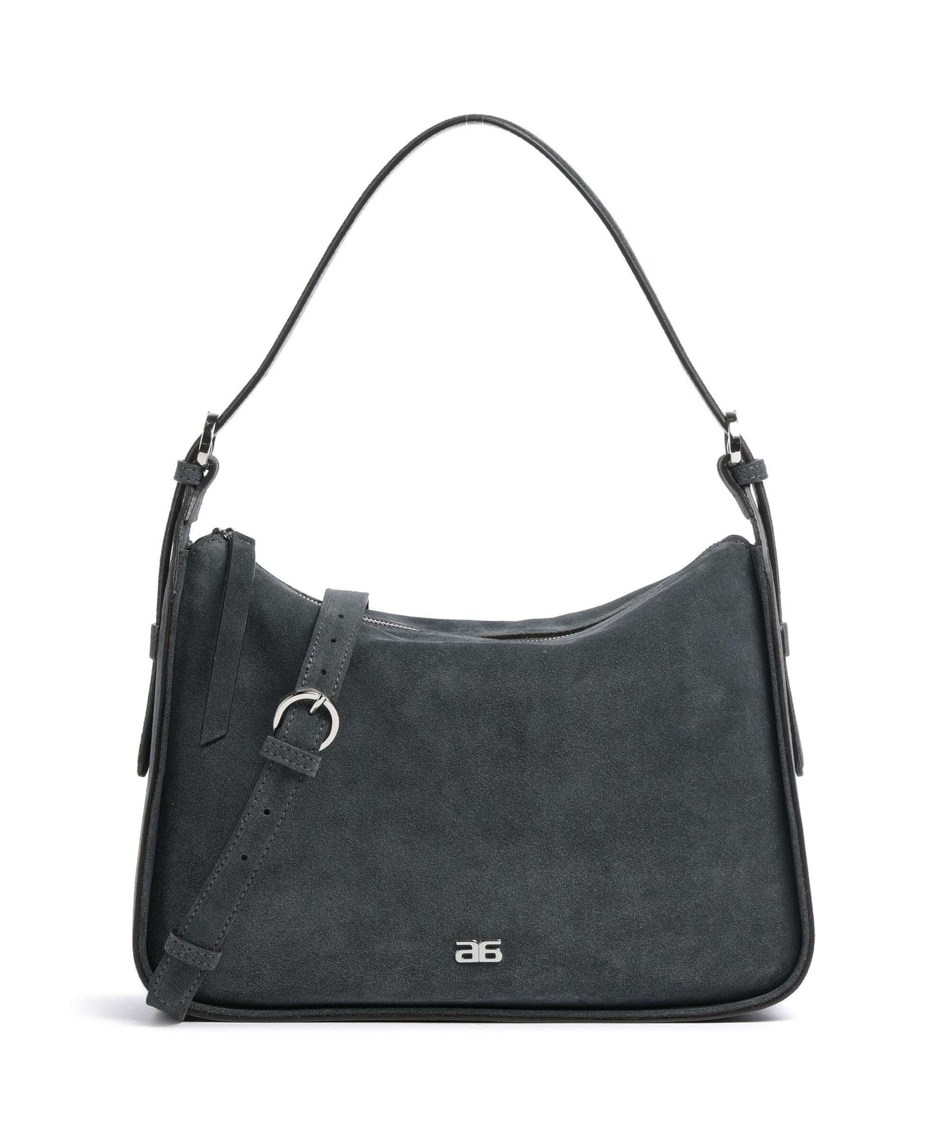 Abro Suede Best Friend Hobo bag grey
