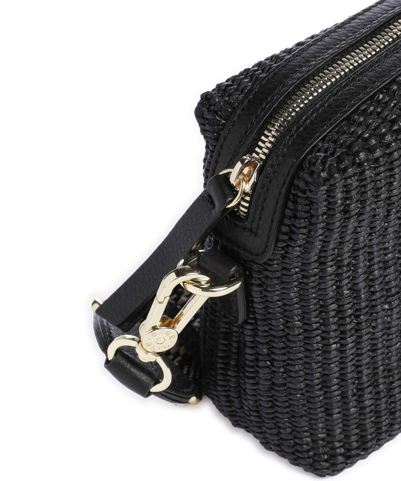 Abro Raffia Kaia Crossbody bag black/gold