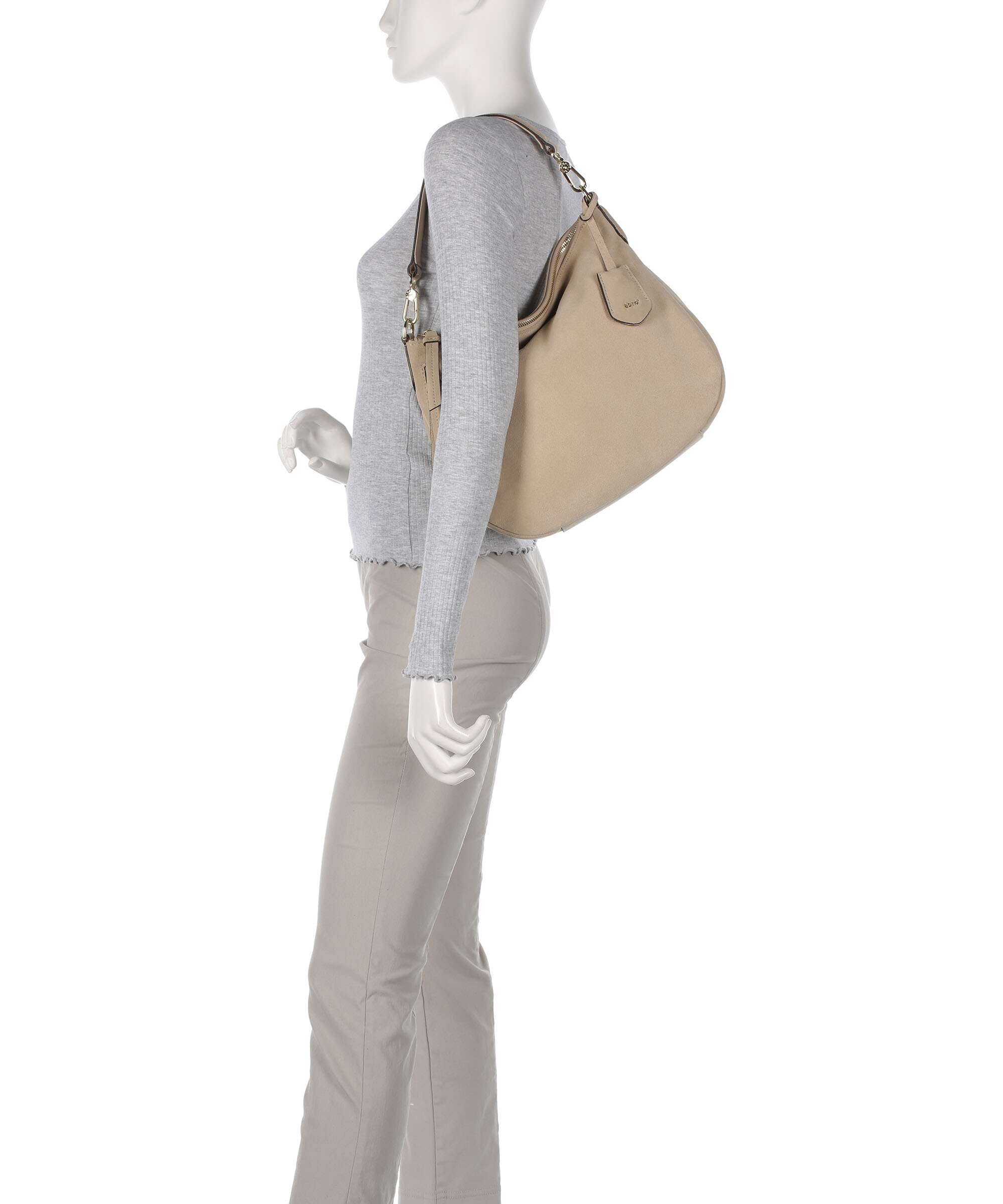 Abro Suede Juna Hobo bag natural
