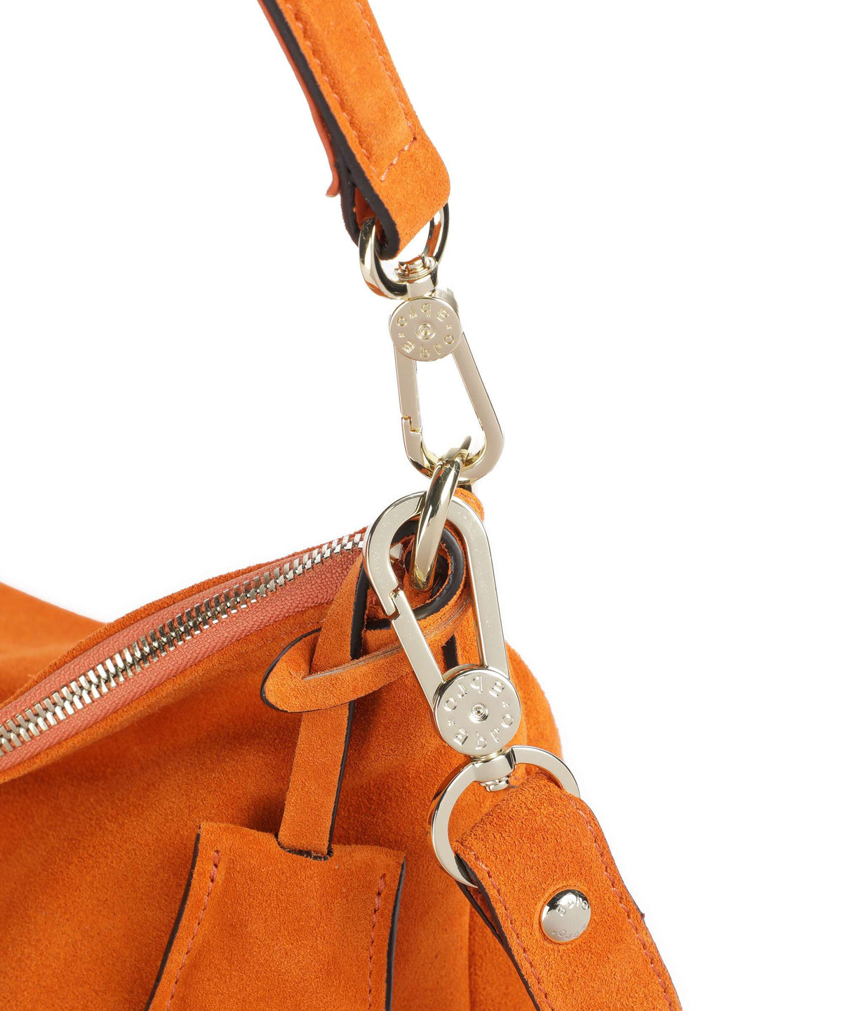 Abro Suede Juna Hobo bag orange