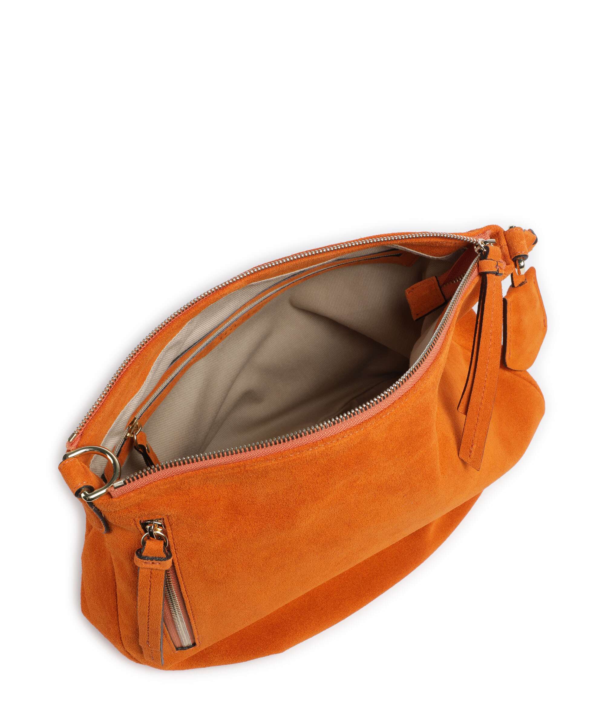 Abro Suede Juna Hobo bag orange