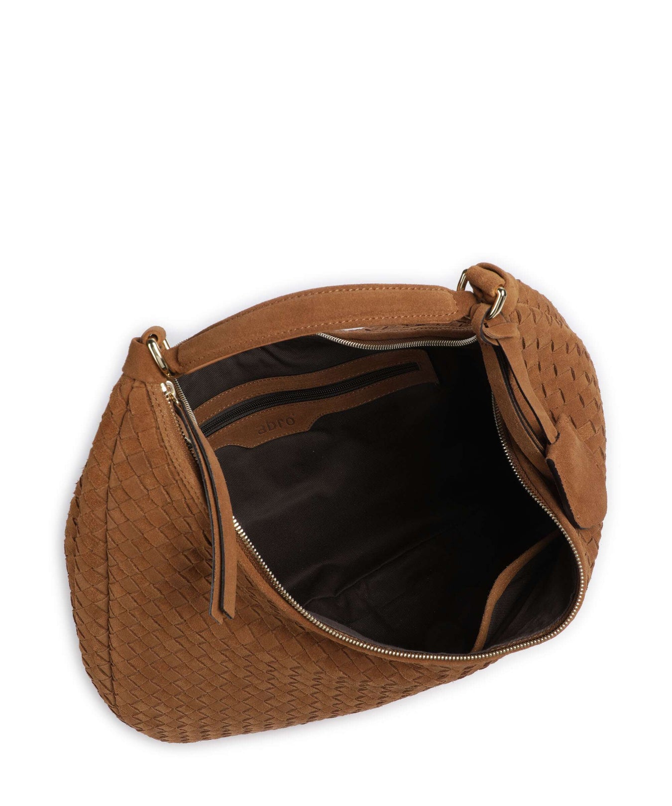 Abro Suede Nana Hobo bag cuoio