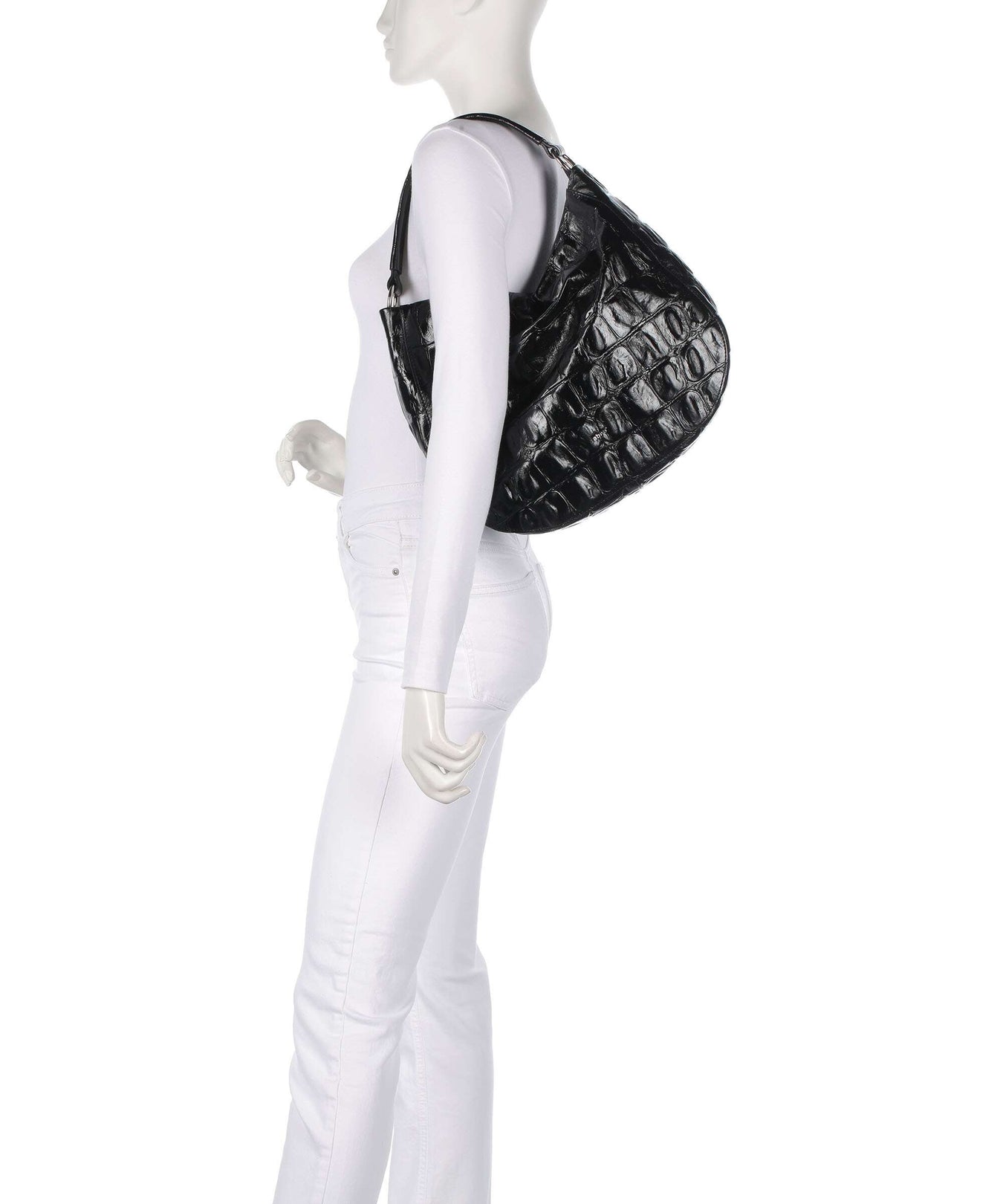 Abro Maxi Cocco Mia Hobo bag black/nickel