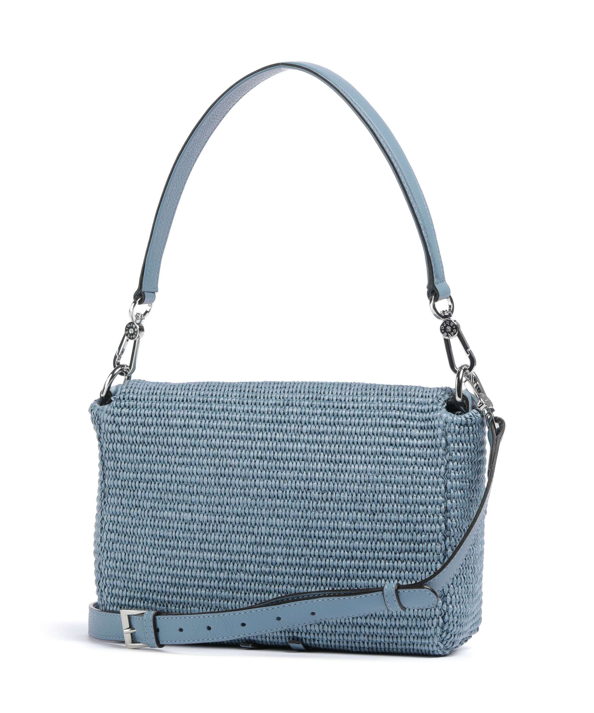 Abro Raffia Temi Shoulder bag light blue/fairy