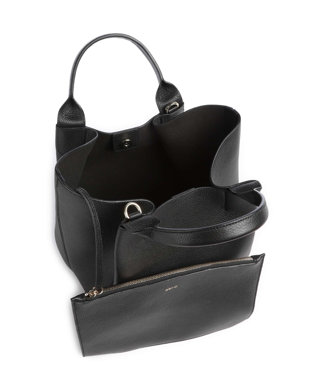 Abro Agave Essential Medium Handbag black/gold