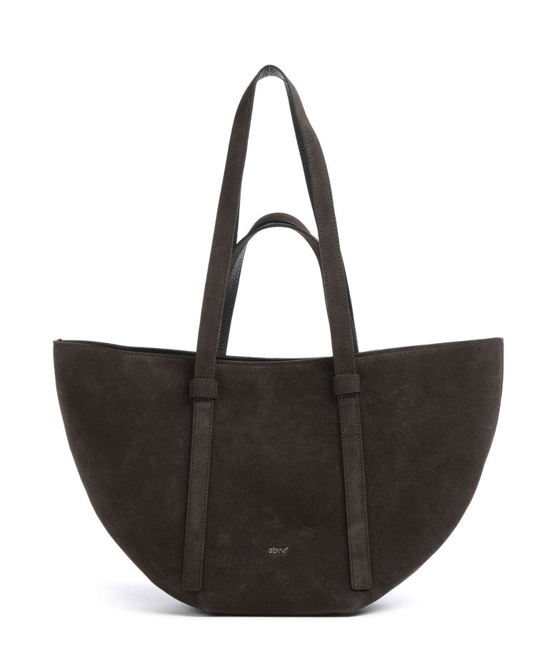 Abro Suede Cosmo Medium Tote bag dark brown