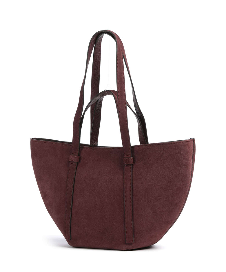 Abro Suede Cosmo Medium Tote bag bordeaux