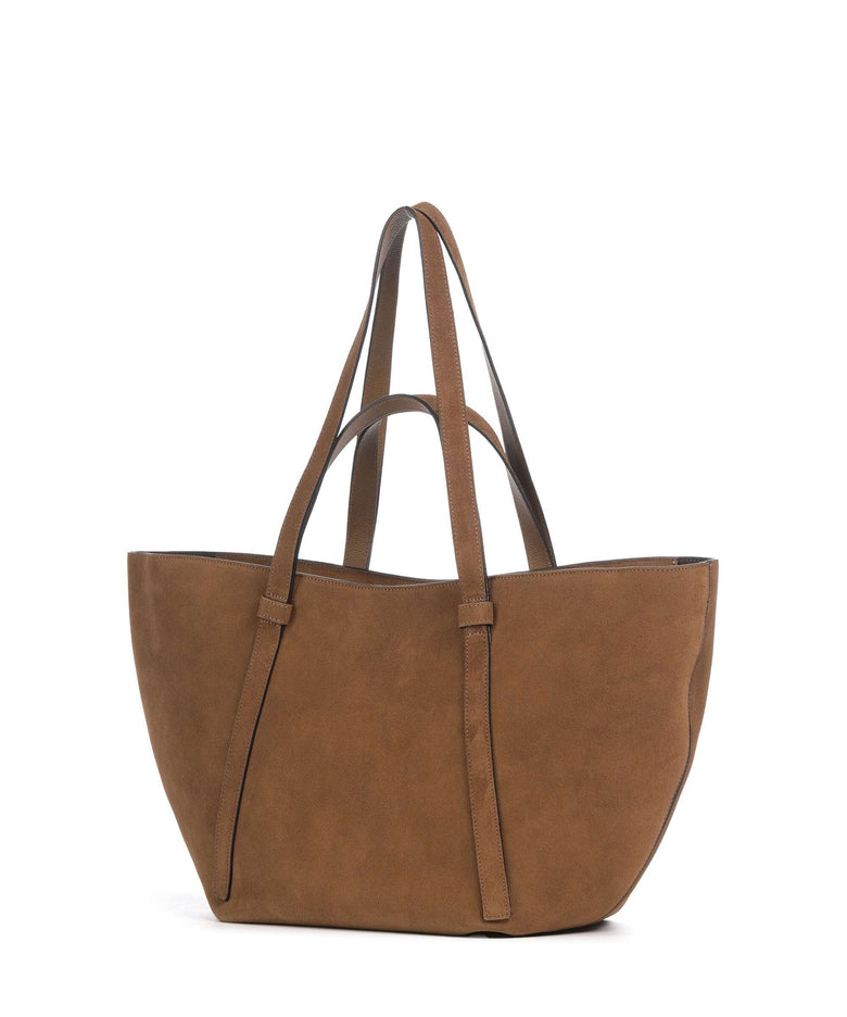 Abro Suede Cosmo Large Tote bag camel