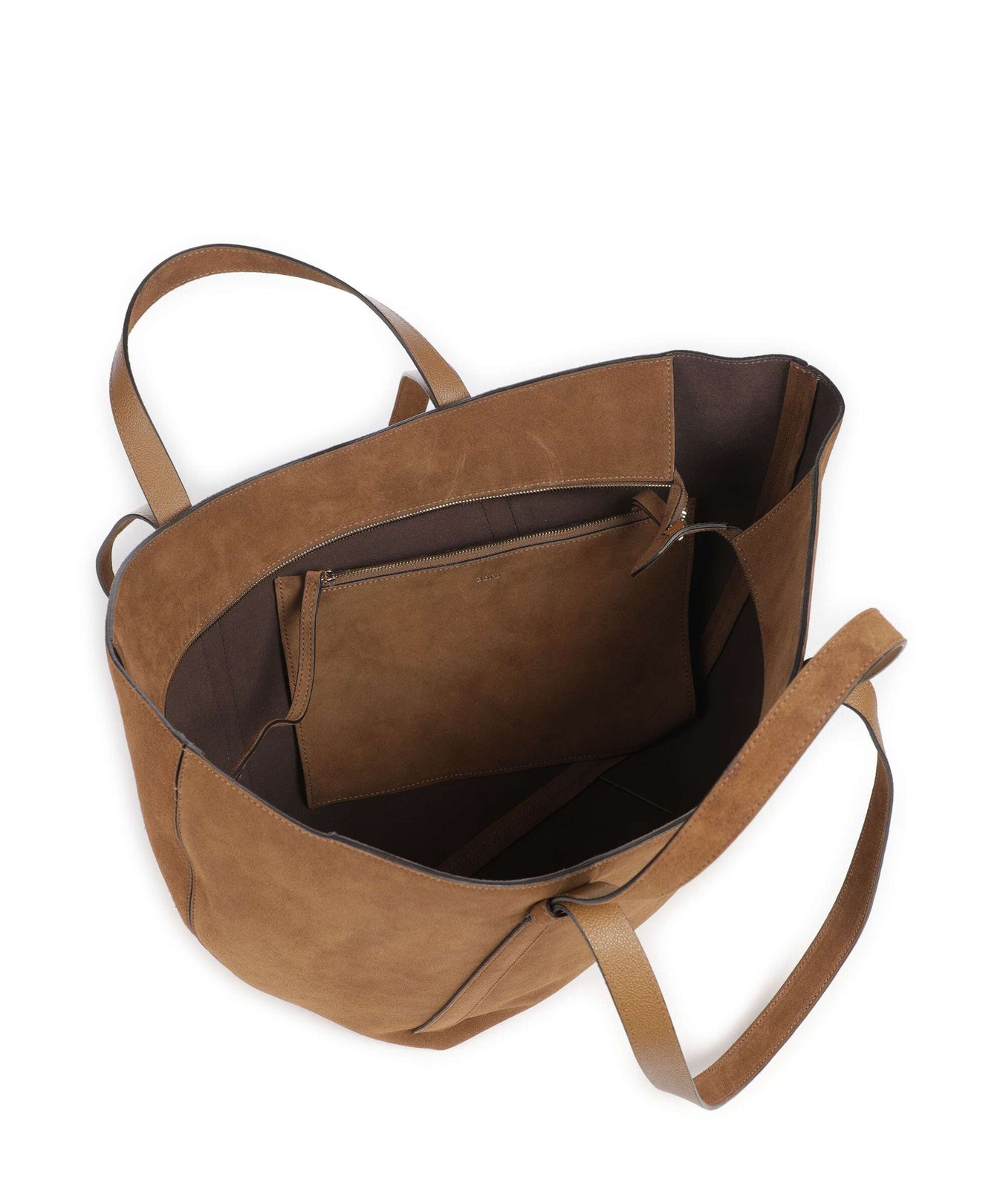 Abro Suede Cosmo Large Tote bag camel