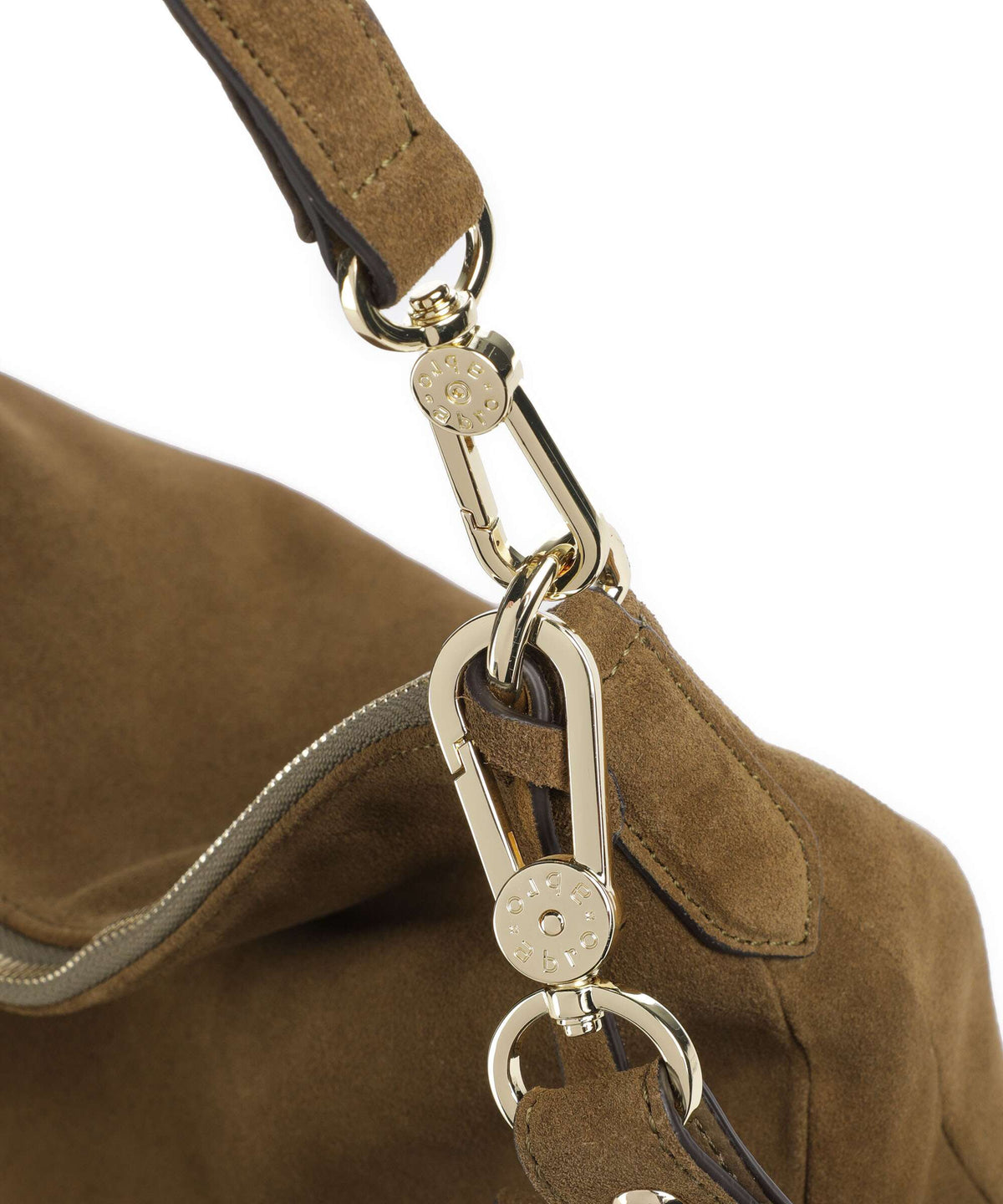 Abro Suede Juna Small Hobo bag military