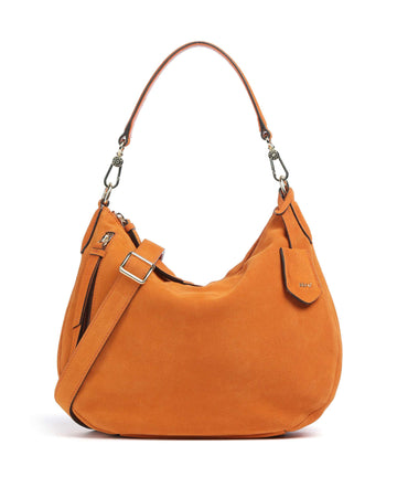 Abro Suede Juna Small Hobo bag orange