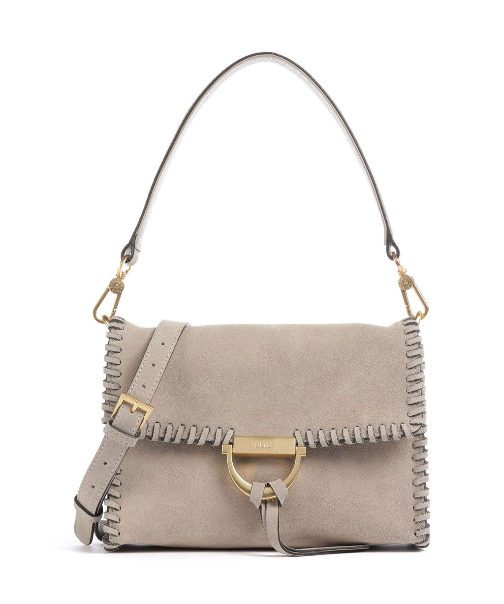 Abro Suede Temi Stitch Shoulder bag siena