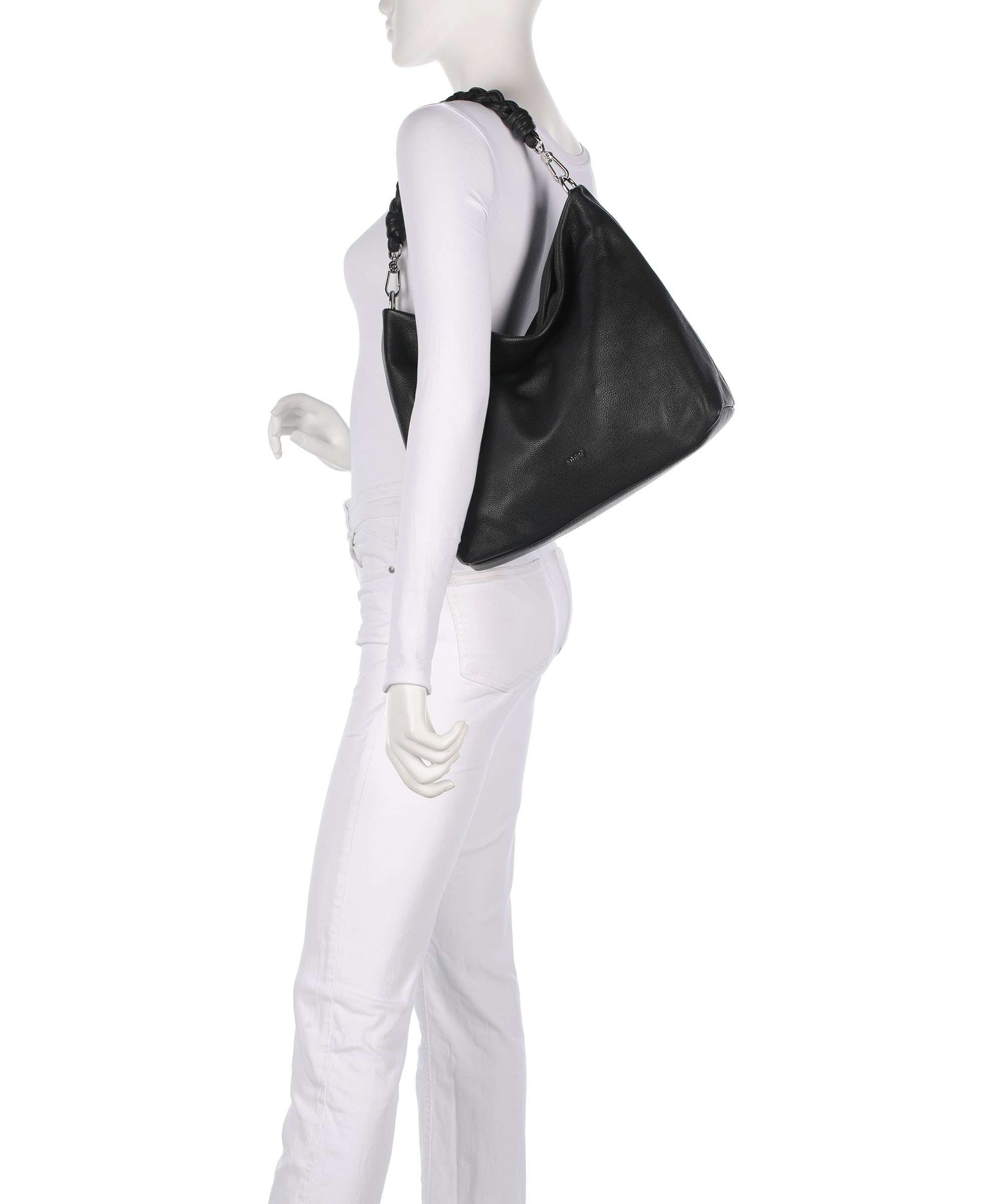 Abro Dalia Soley Hobo bag black/nickel