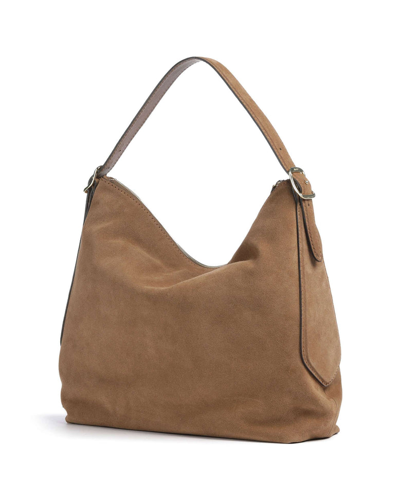 Abro Suede Carina Hobo bag camel