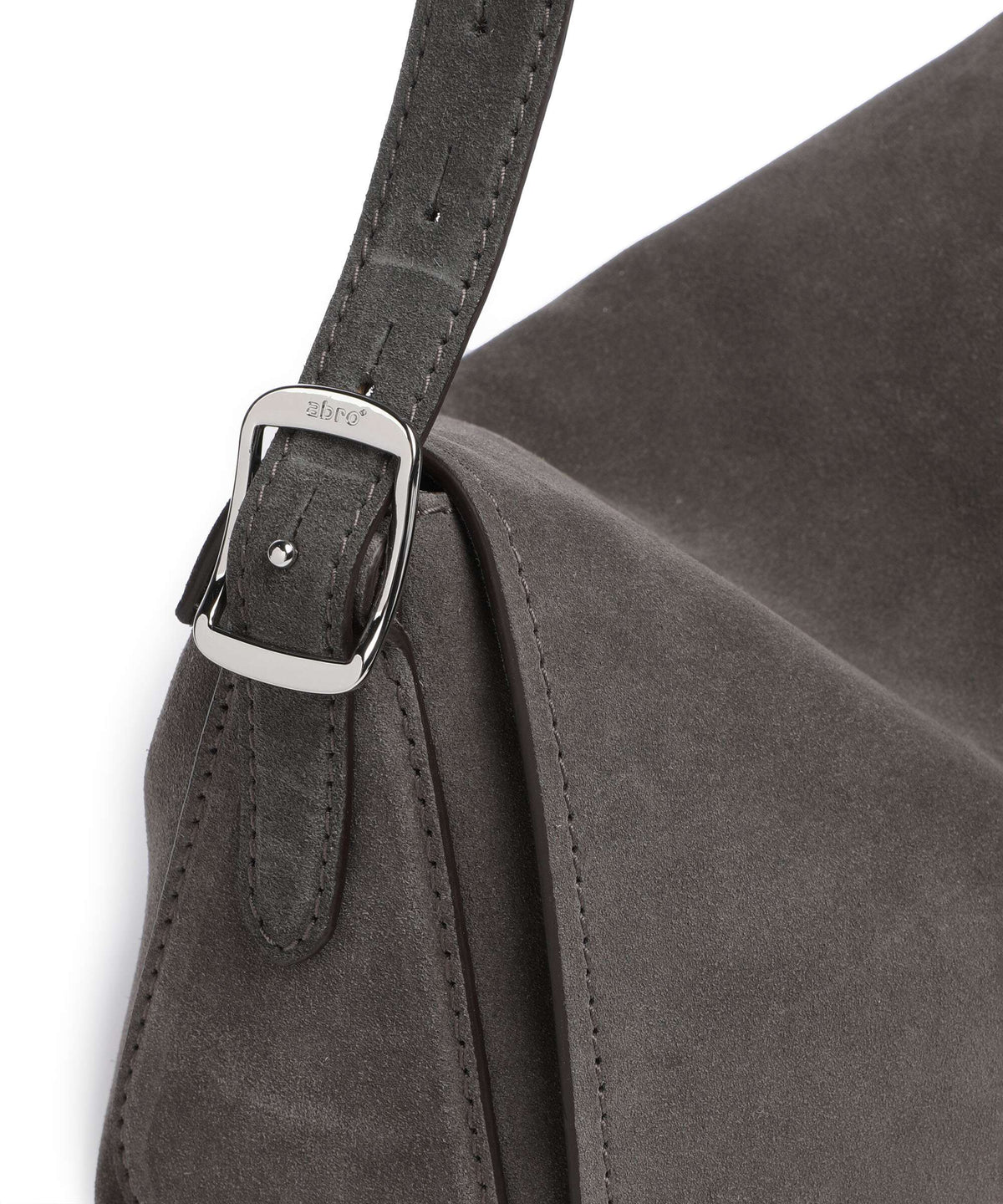 Abro Suede Carina Hobo bag grey