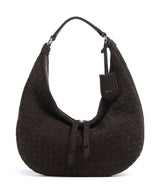 Abro Suede Weaving Nana Small Beuteltasche dark brown