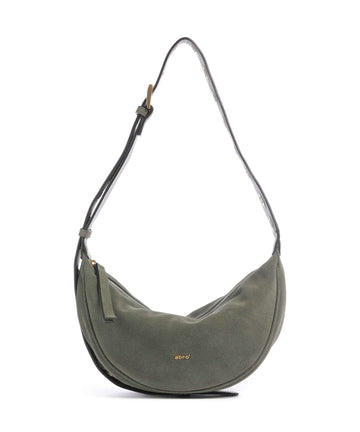Abro Suede By My Side Small Sac porté épaule oliv