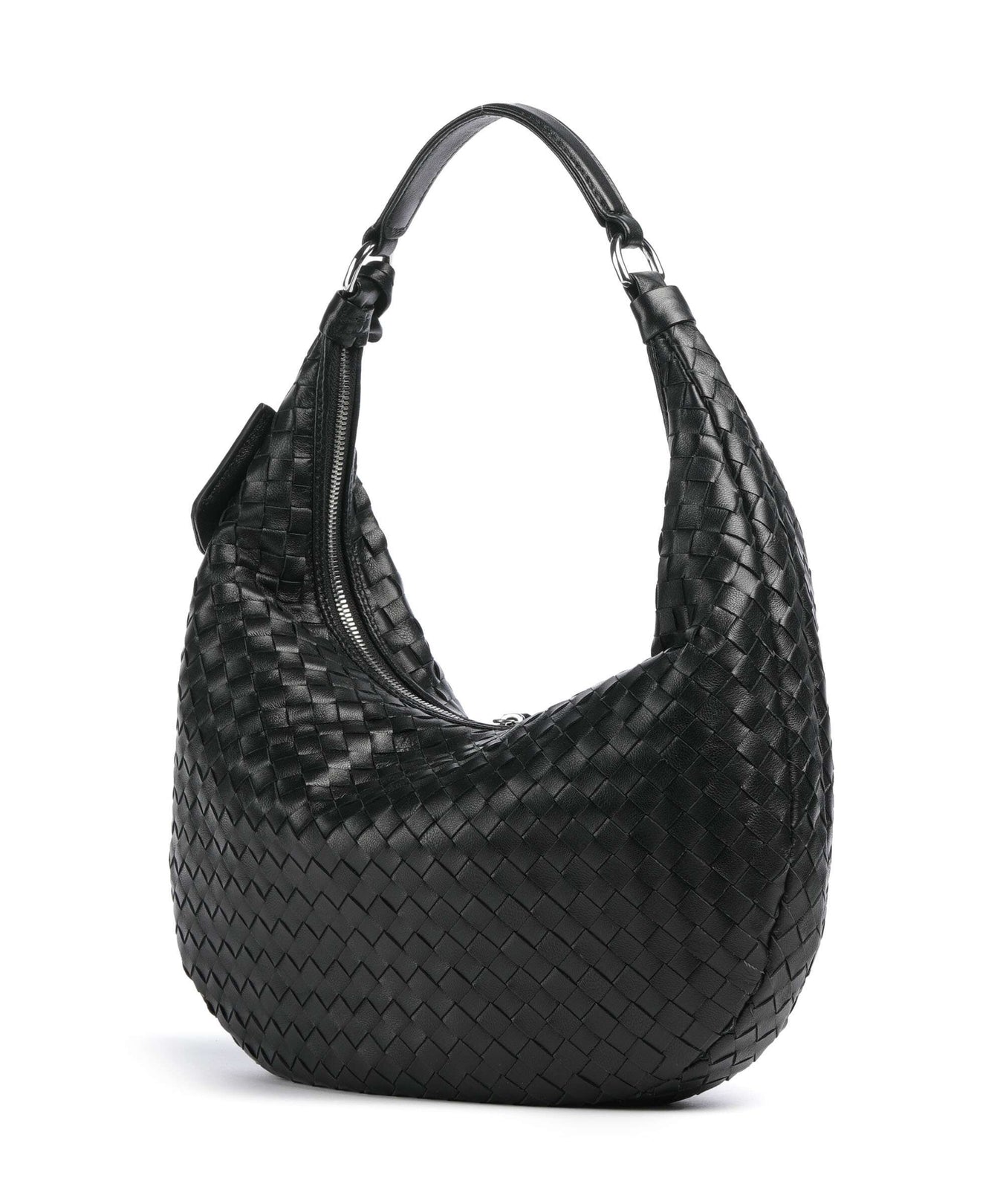 Abro Piuma Nana Small Hobo bag black/nickel