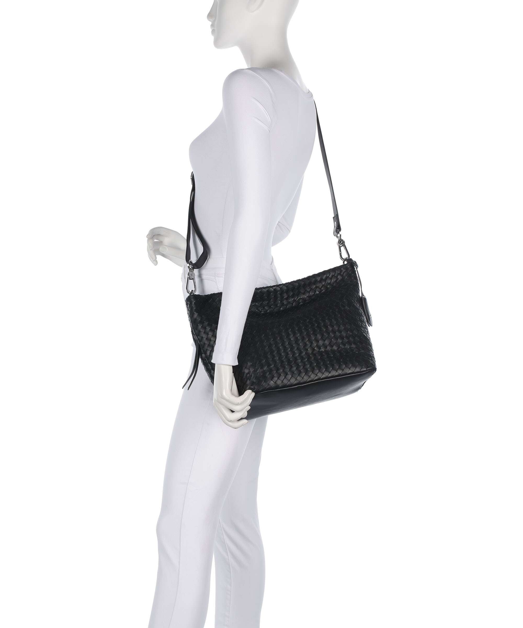 Abro Piuma Ebony Hobo bag black/nickel