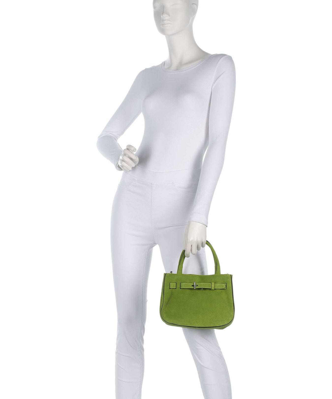 Abro Suede Jill Handbag lime
