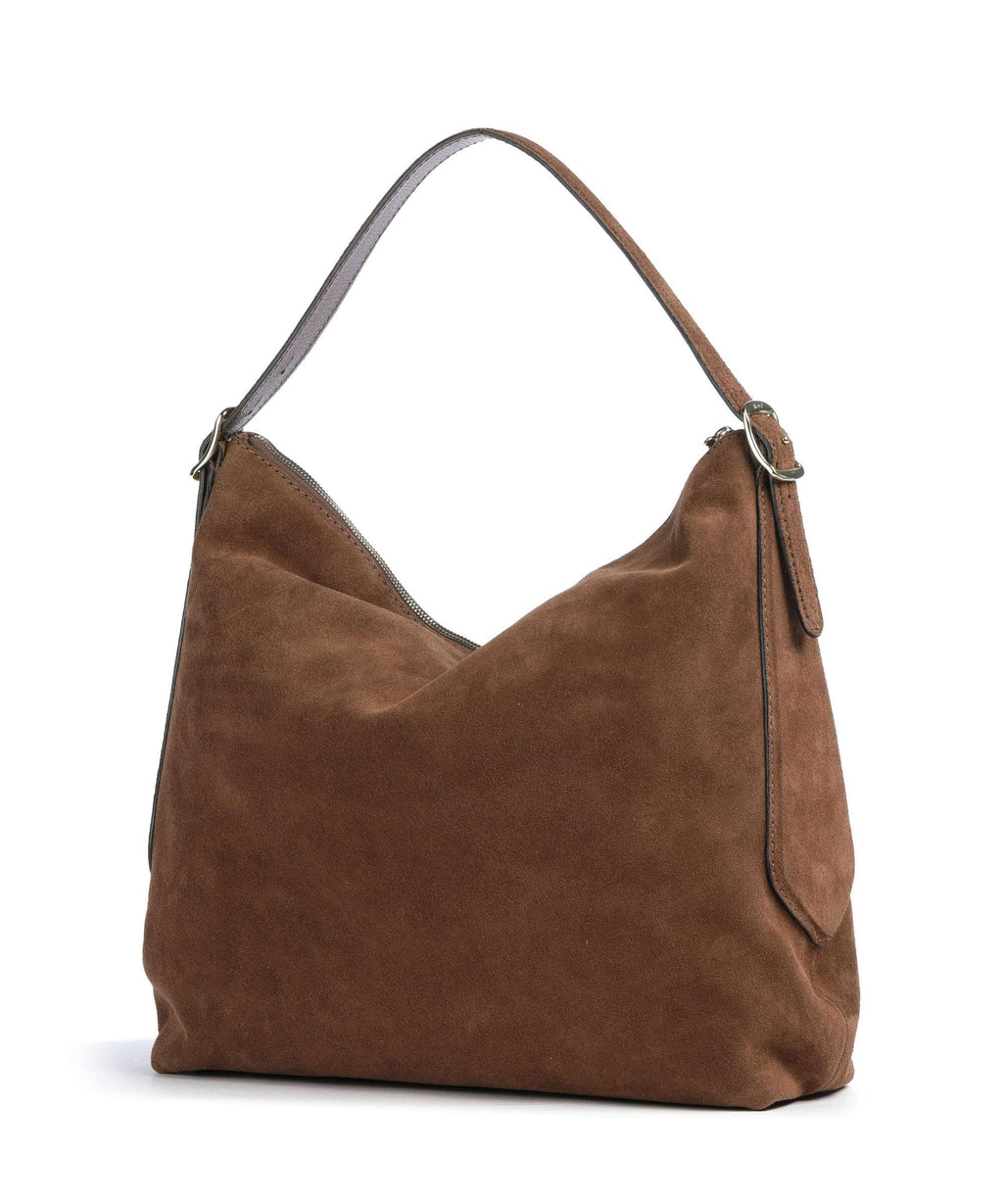 Abro Suede Carina Hobo bag wood