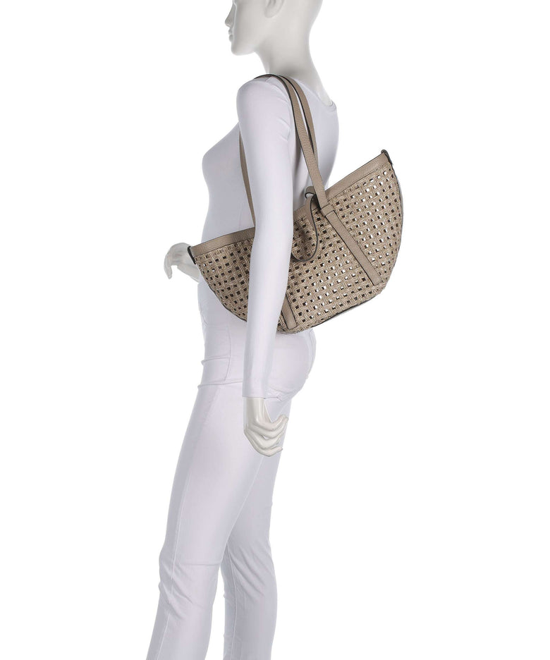 Abro Raffia Net Cosmo Medium Tote bag sahara