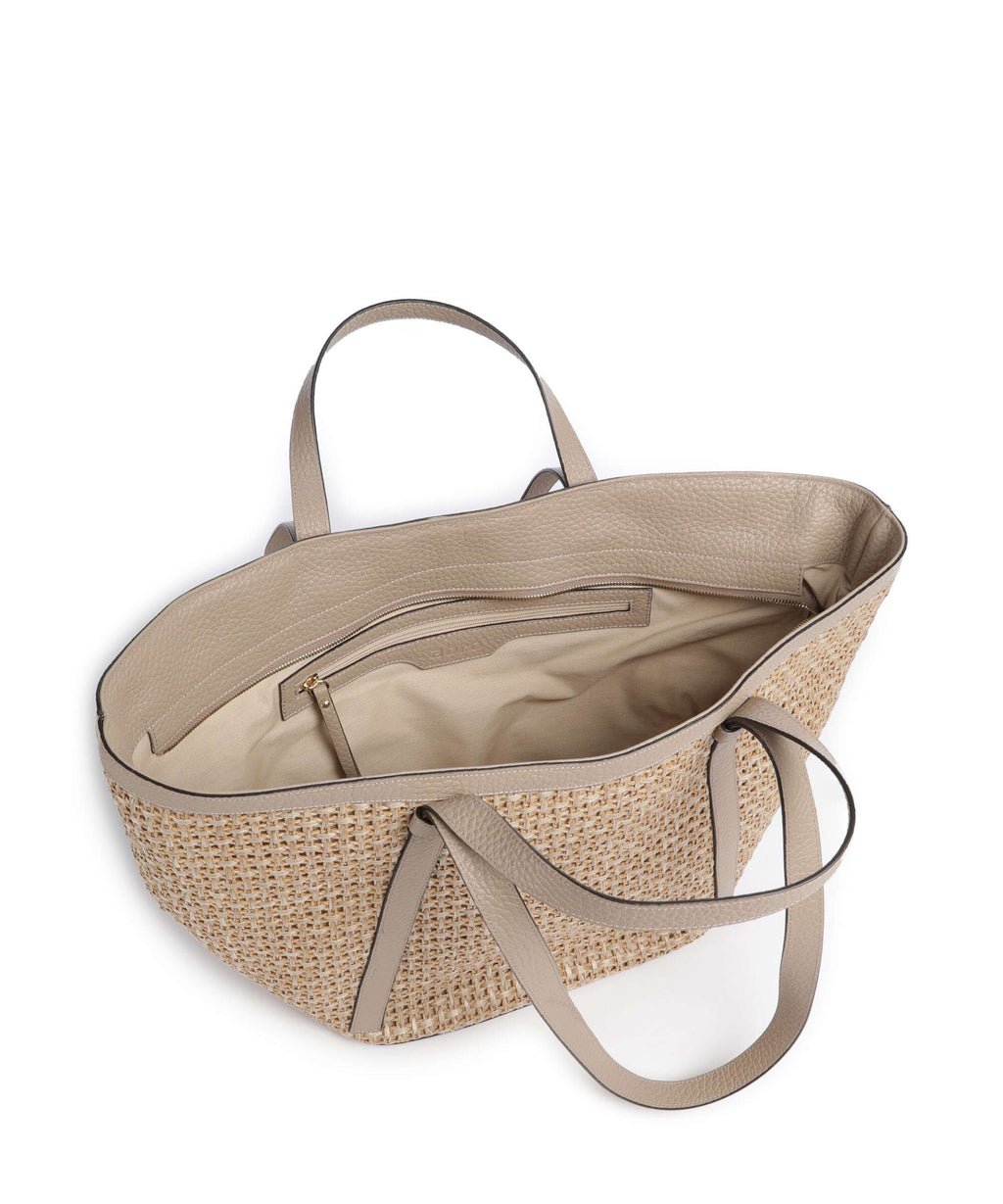 Abro Raffia Cordino Cosmo Large Tote bag siena