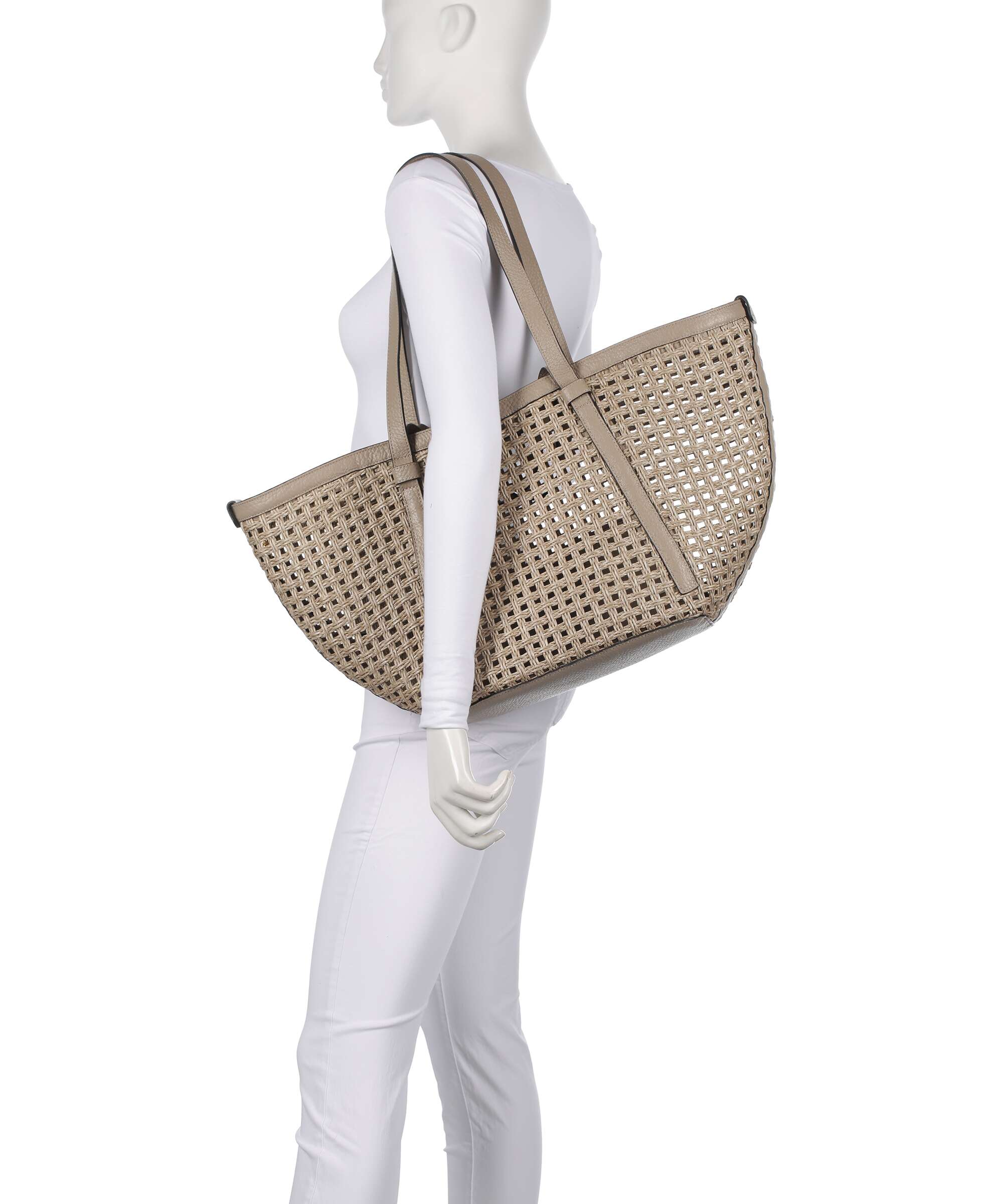 Abro Raffia Net Cosmo Large Tote bag sahara