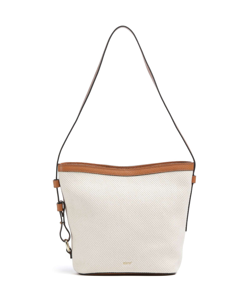Abro Super Drill Cosmo Hobo bag ivory/cuoio